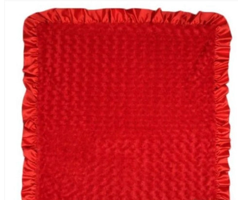 I Love You Satin Ruffle Blanket