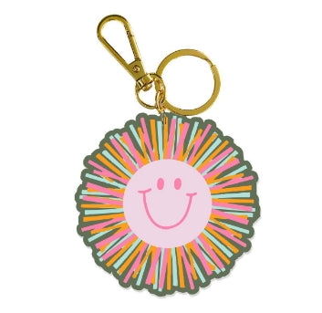 Smiley Face Acrylic Keychain