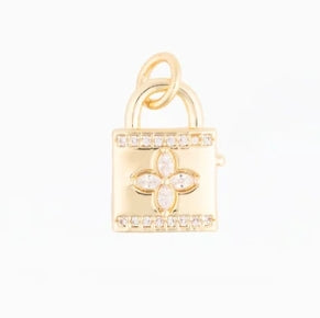 Luxe Flora Lock Charm