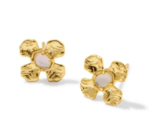 LEANNE STUD EARRINGS GOLD NATURAL MOTHER OF PEARL