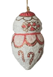 3.5" Hand Painted Paper Mache Ornament