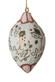 3.5" Hand Painted Paper Mache Ornament