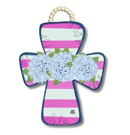 Hydrangea Cross Door Hanger