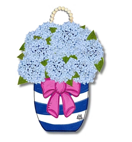 Hydrangea Jar Door Hanger
