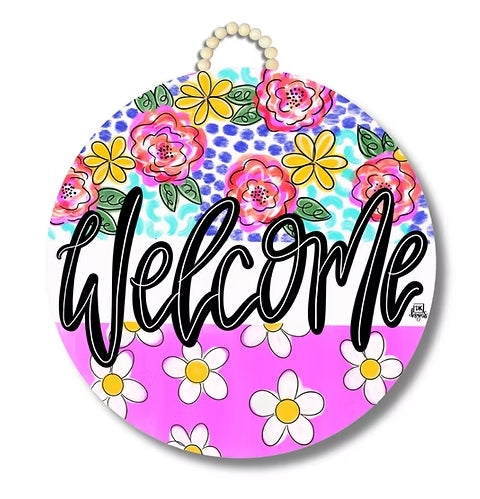 Blue Lines Welcome Door Hanger