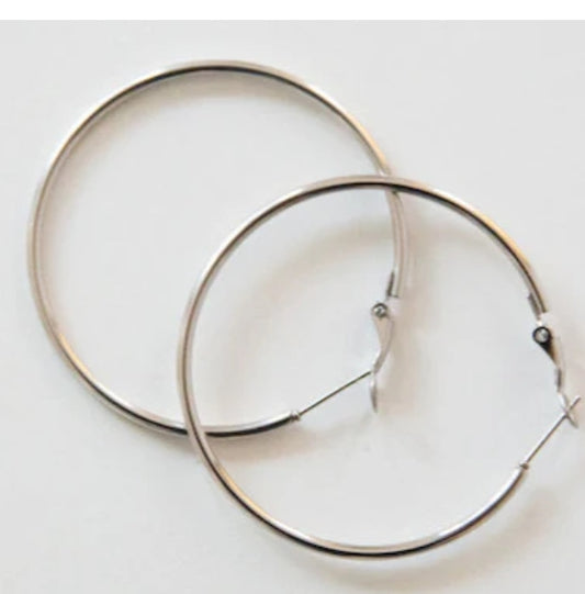 The Holly Hoop Silver 1.5 in