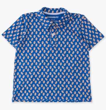 Knit Short Sleeve Performance Polo in Blue