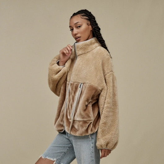 Marlene Sherpa Jacket II Sandstone