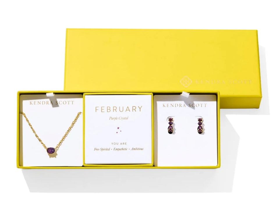 Cailin Birthstone Gift Set - February