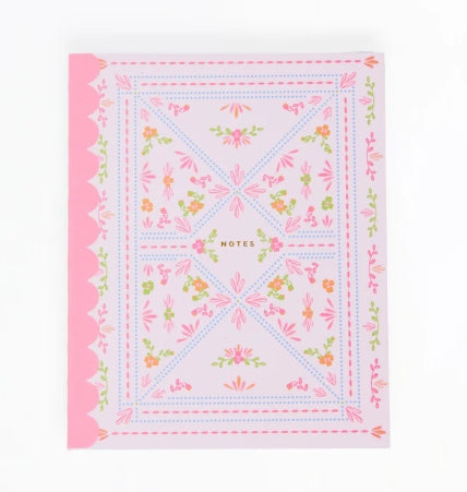 Scallop Notebook Floral Stitch