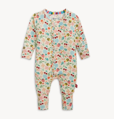 Honey Blossom Modal Magnetic Convertible Coverall Rufffle