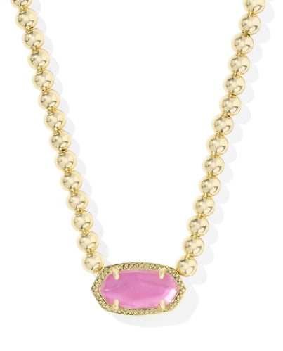 Elisa Beaded Necklace Gold Azalea Illusion