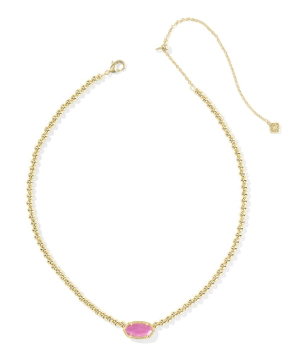 Elisa Beaded Necklace Gold Azalea Illusion