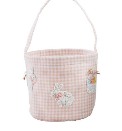 Pink Easter Beaded Bucket