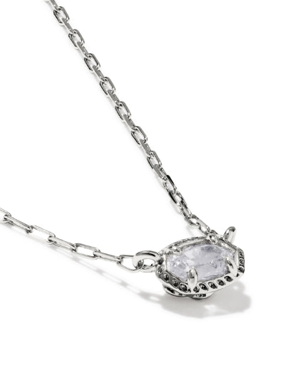 MINI ELISA LUXE PENDANT NECKLACE RHOD