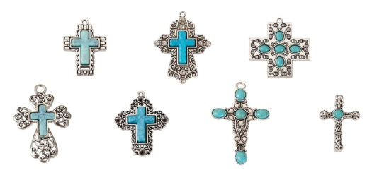 Turquoise Stone Cross Pendant