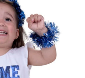 Royal Tinsel Scrunchie