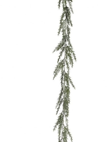 6' Frosted Prickly Juniper Garland