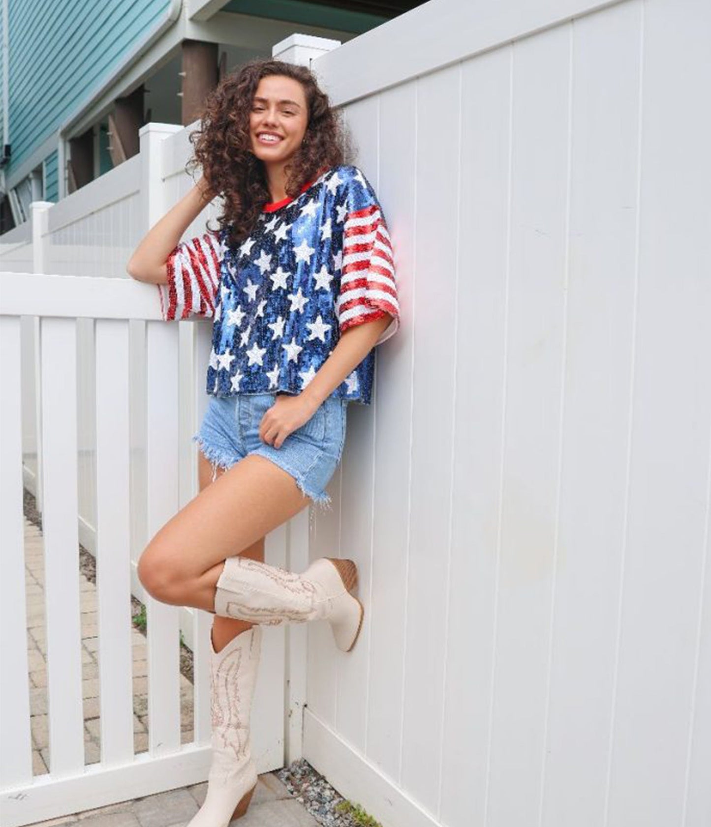 USA Sequin Top