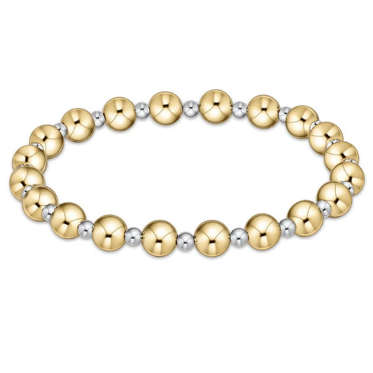 Classic Grateful Pattern 6mm Bead Bracelet - Extends