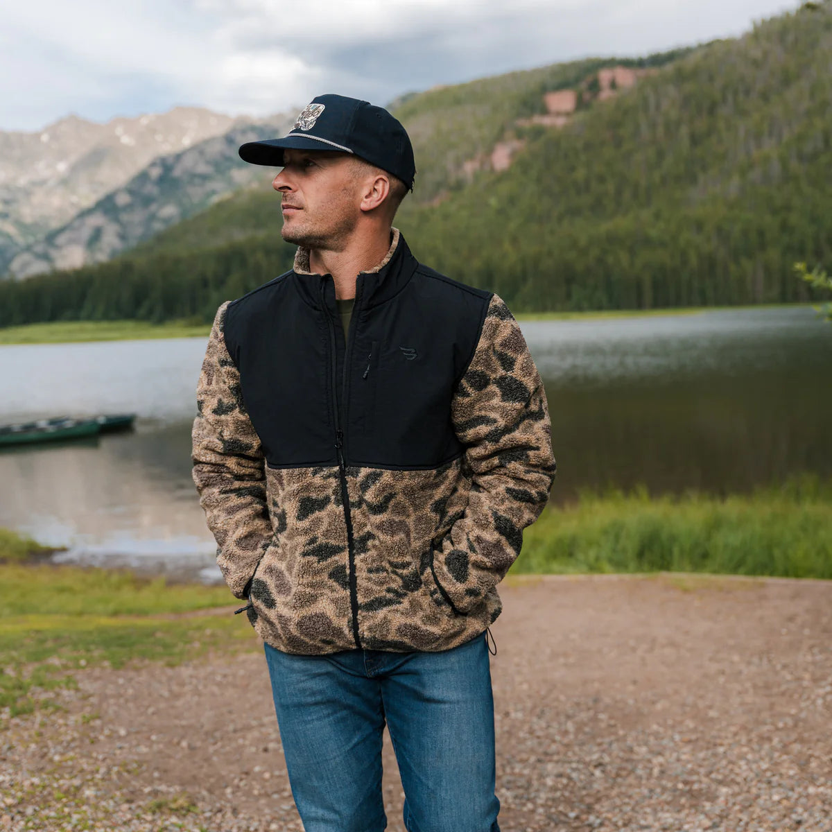 Sherpa Full Zip Jacket Rocky Mountain Camo