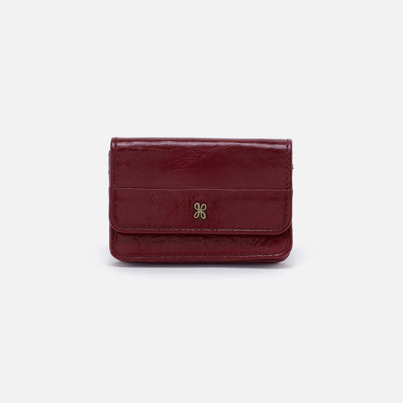 Jill Flap Card Case in Saddleberry