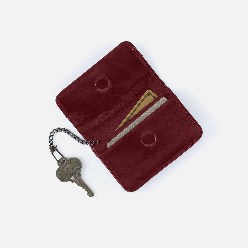 Jill Flap Card Case in Saddleberry
