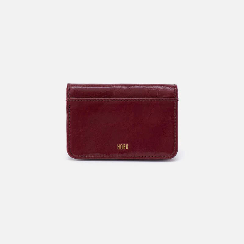 Jill Flap Card Case in Saddleberry
