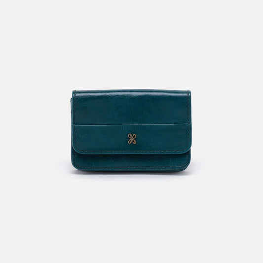 Jill Flap Card Case in Wild Bluegrass