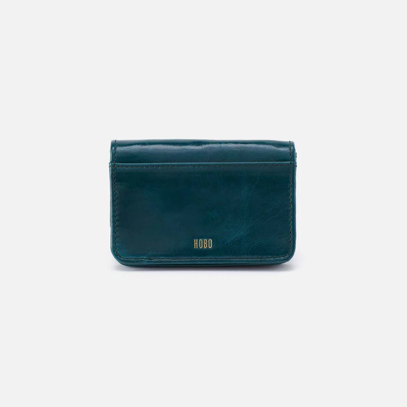 Jill Flap Card Case in Wild Bluegrass