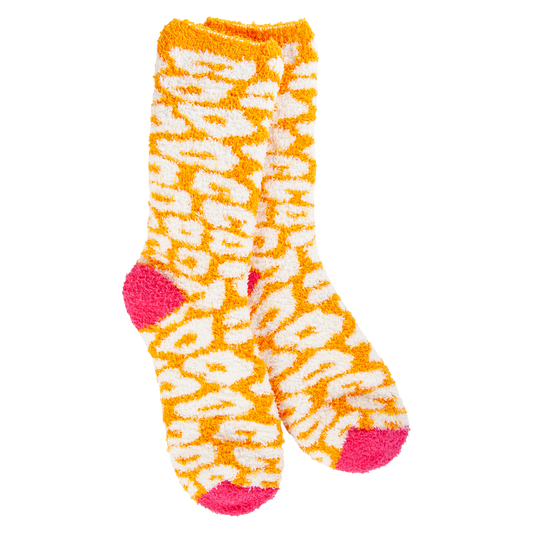 Weekend Knit Pickin' Socks Orange Multi Leopard