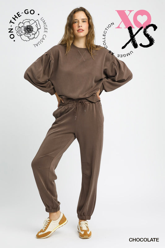 Jogger Pants in Chocolate