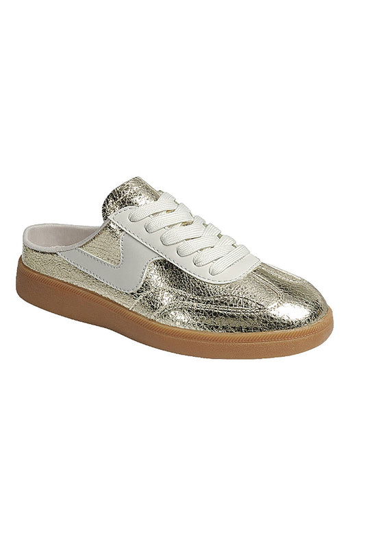 Metallic Gold Slip-On Sneaker