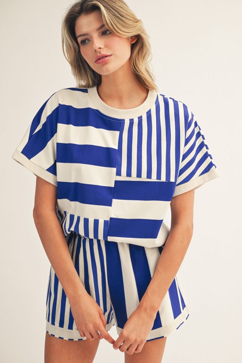 Royal Color Block Top