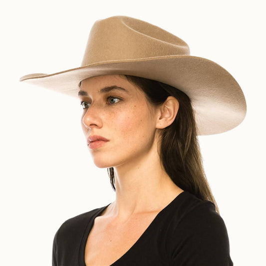 100% Australian Wool Western Cattleman Cowboy Hat Adjustable: Chestnut