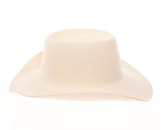 Wool Western Gambler Cowboy Hat Ivory