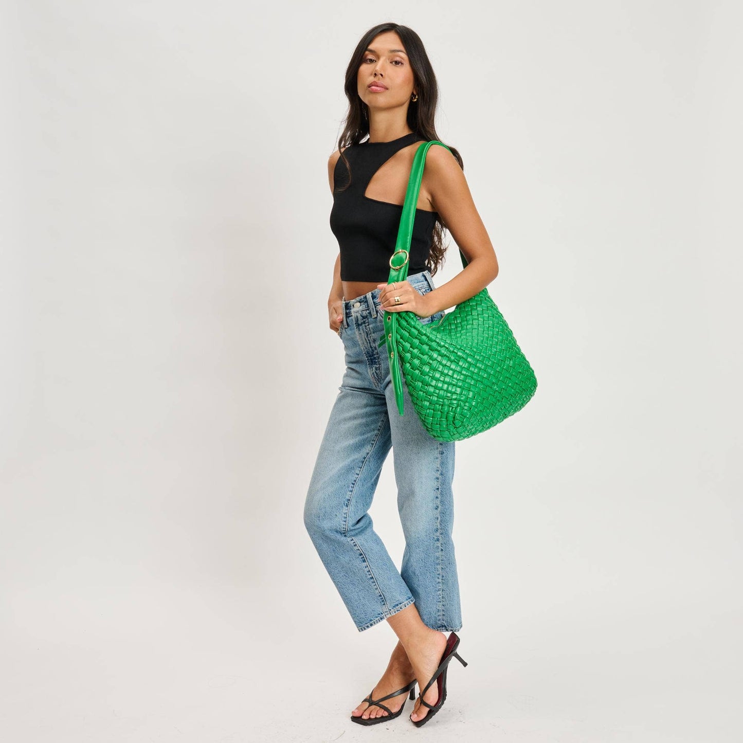 Classica Woven Crossbody: Oatmilk