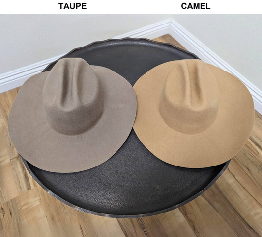 100% Australian Wool Western Cattleman Cowboy Hat Adjustable: Taupe