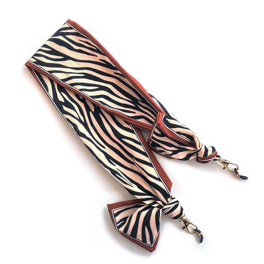 Chic Dual-Use Scarf Chain in Zebra