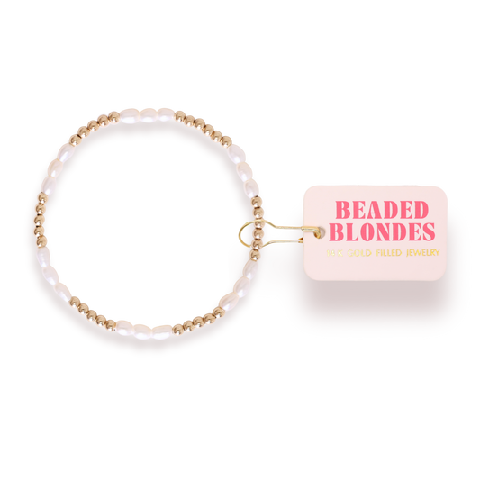 Ali Pearl Bracelet in Gold: Standard 6.75 Inch