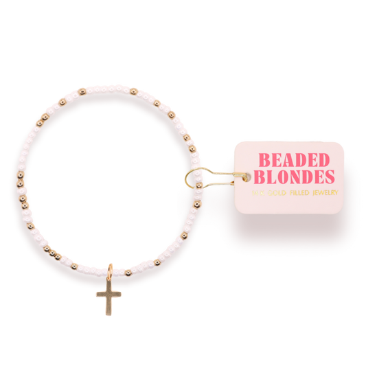 Cross Charm Bracelet on Color: Standard 6.75 Inch