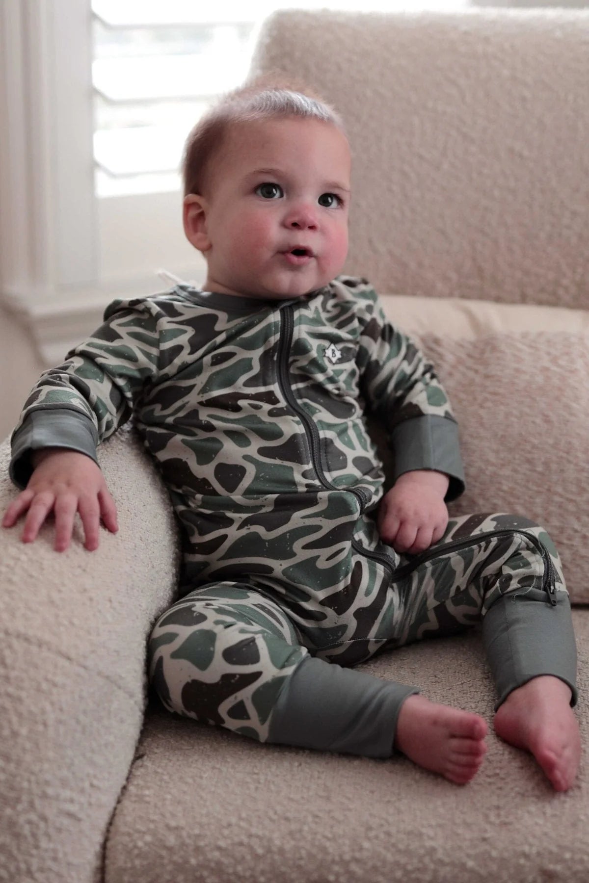 Baby Zip Up in Retro Duck Camo