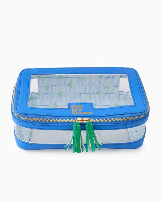 Mahjong Tile Storage Bag Blue