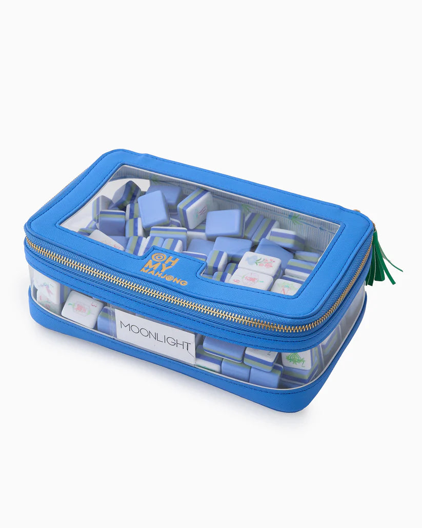 Mahjong Tile Storage Bag Blue
