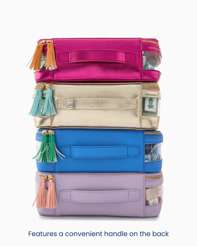 Mahjong Tile Storage Bag Blue