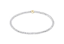 BRIGHT SILVER FACETED HEMATITE  2MM BEAD BRACELET