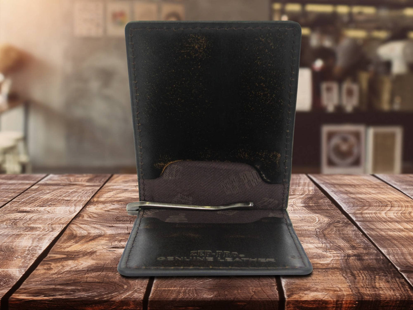 Mallard Burnished Leather Front Pocket Clip Wallet