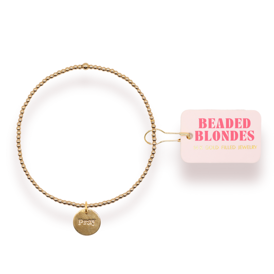 Pray Charm Bracelet: Standard 6.75 inch