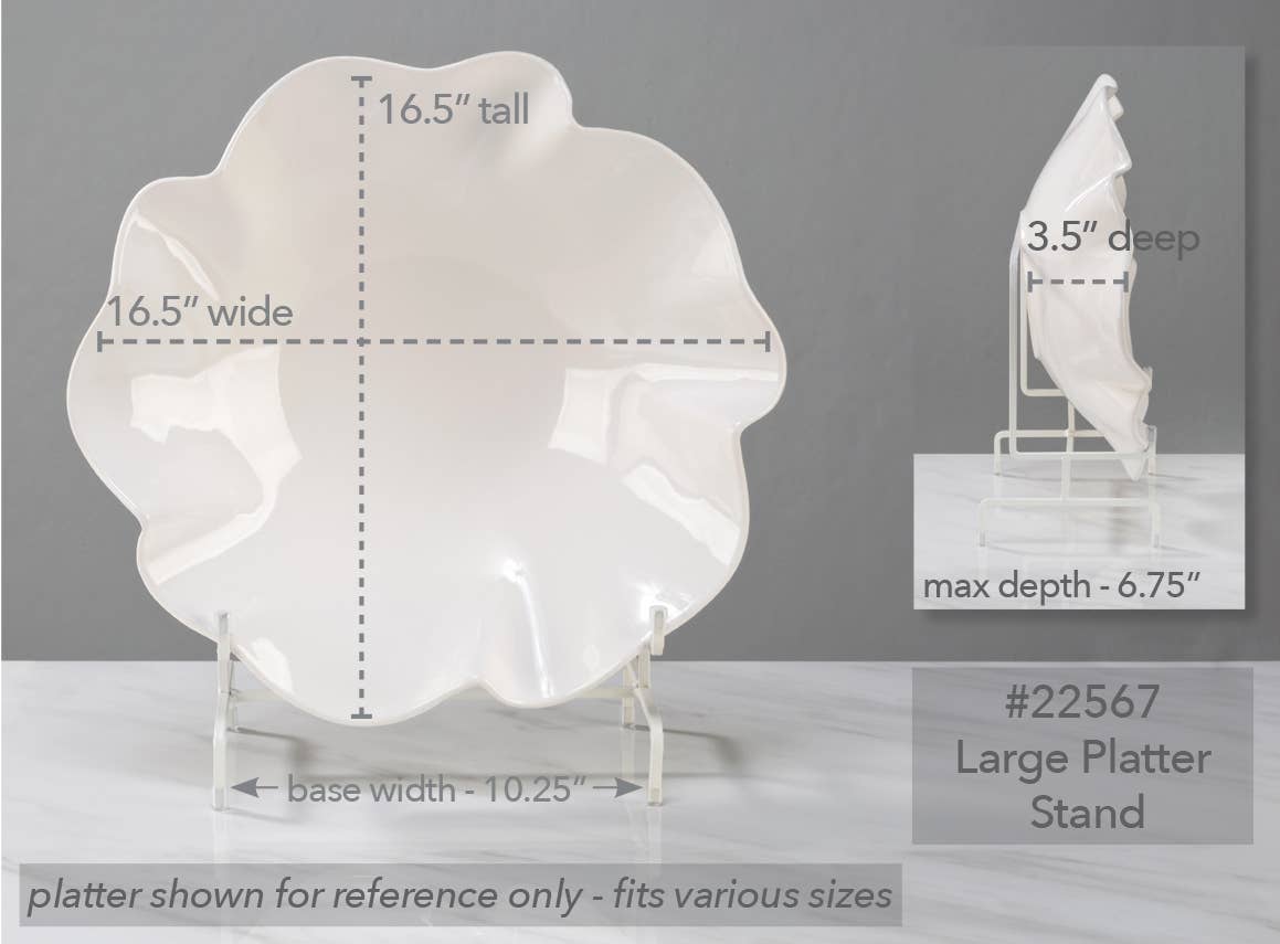 Platter Stand: White / Large