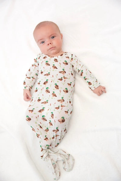 Knotted Gown - Mallard Drake - 0-3MOS
